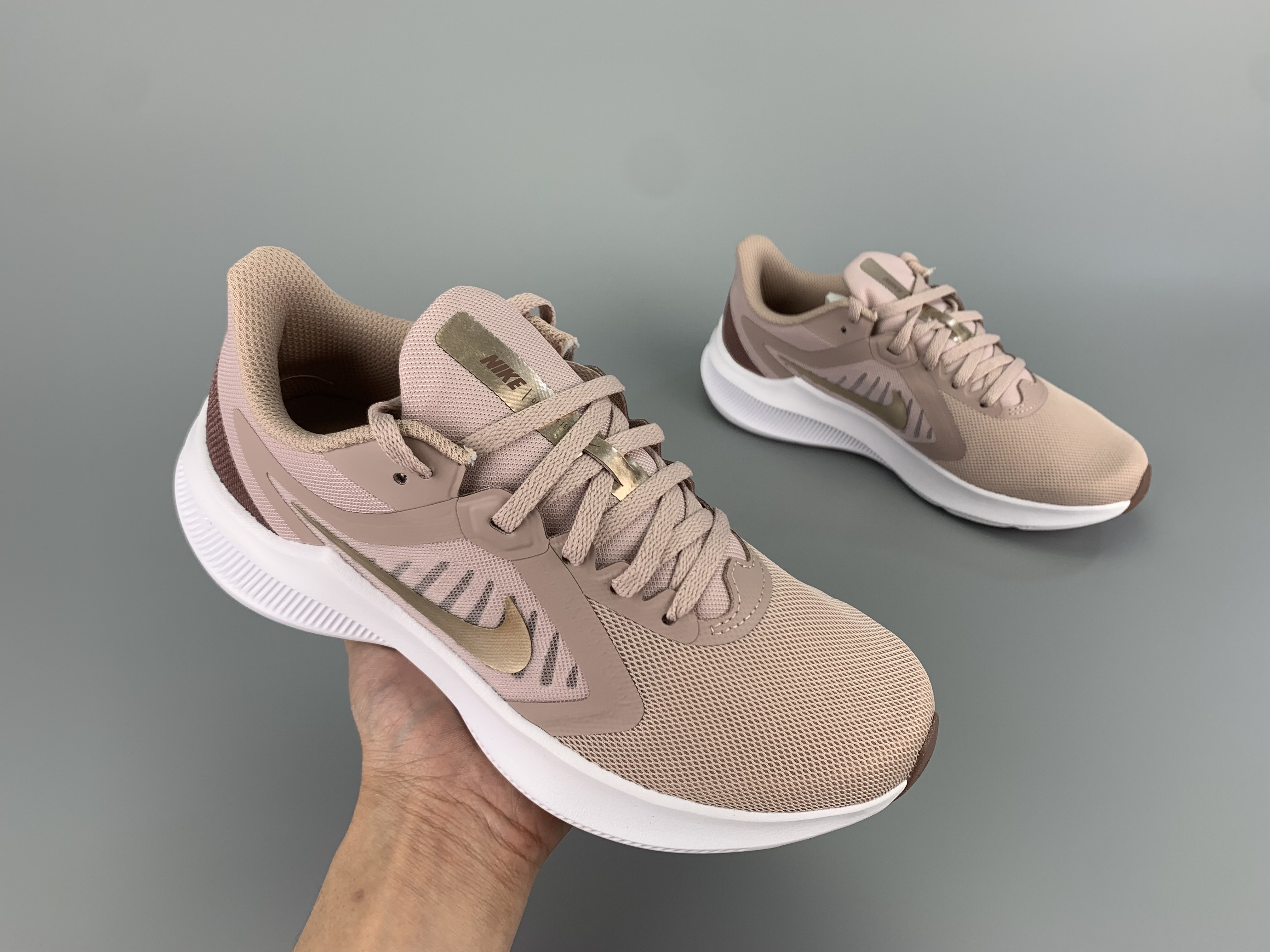 New Nike Air Zoom Pegasus 10 Rose Gold Running Shoes For Women - Click Image to Close